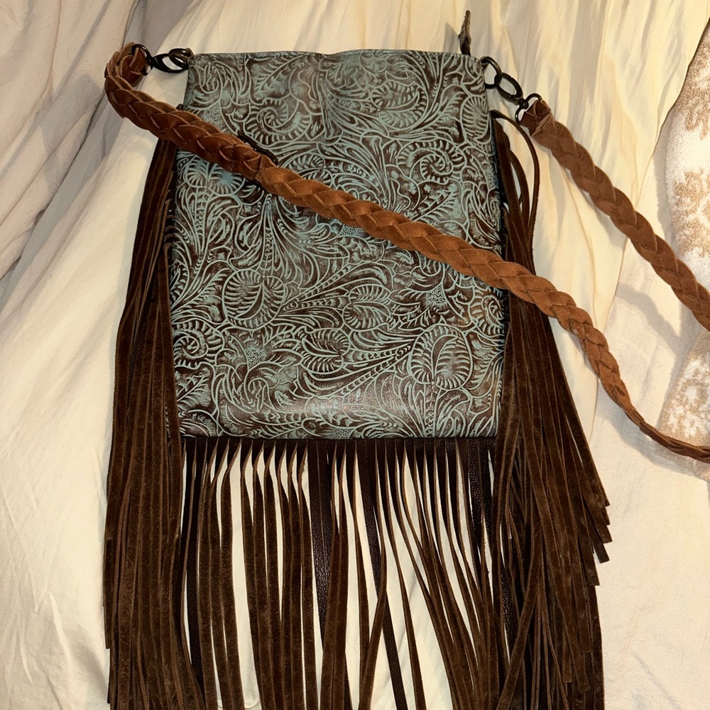 Large western style fringe purse, barley used